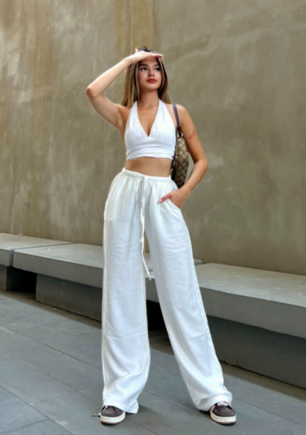 Pantalon Fluide – blanc