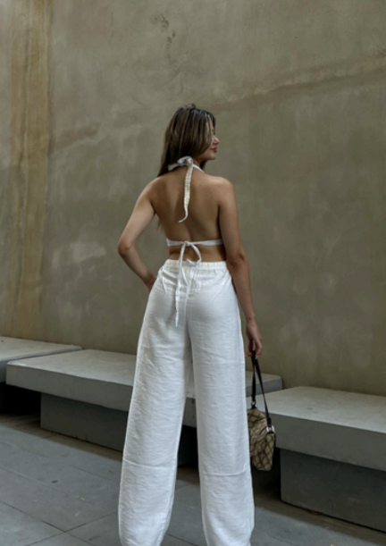 Pantalon Fluide – blanc