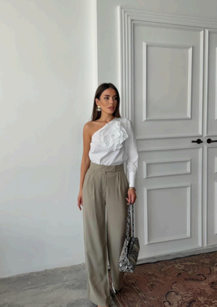 Pantalon tailleur - kaki