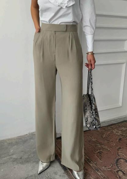 Pantalon tailleur - kaki