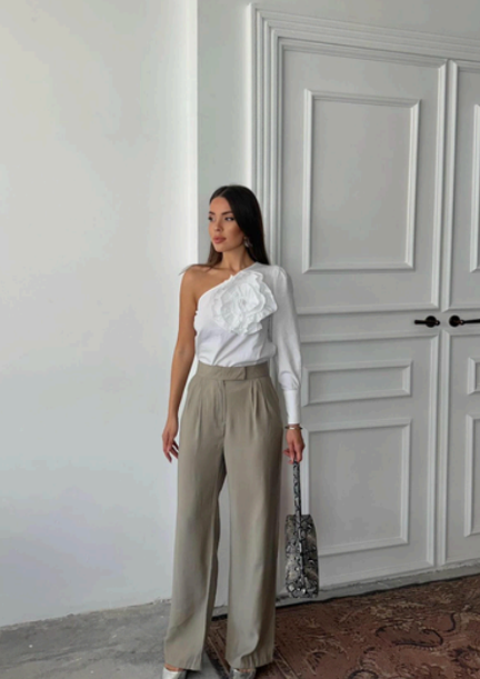 Pantalon tailleur - kaki