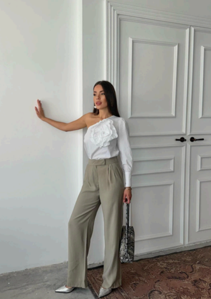 Pantalon tailleur - kaki