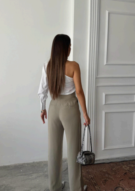 Pantalon tailleur - kaki