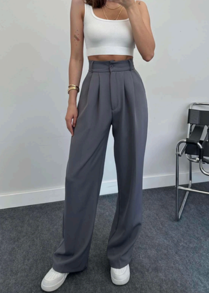 Pantalon Palazzo Double - gris