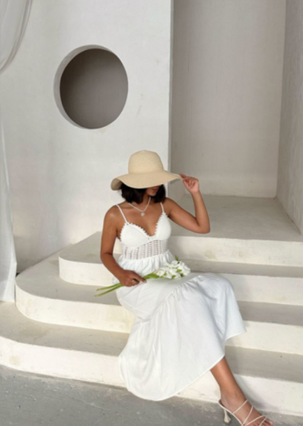 Robe longue - blanc