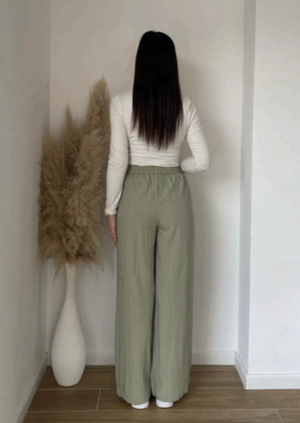 Pantalons fluide - kaki