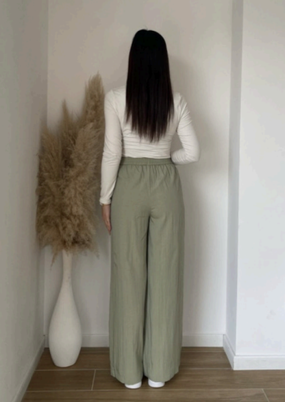 Pantalons fluide - kaki