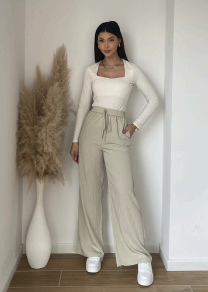 Pantalons fluide - vert